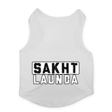 PawsIndia Sleeveless Printed Dog T-Shirt - Sakht Launda