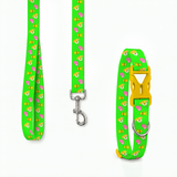 PawsIndia Aliens Calling Printed Collar & Leash Set for Dogs & Cats