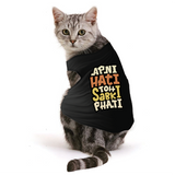 PawsIndia Sleeveless Printed Cat T-Shirt - Apni Hati Toh Sabki Phati
