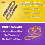 Pawsindia Colorful Aztec Nylon Leash for Dogs with a Padded Handle