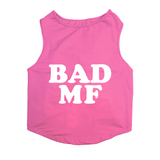 PawsIndia Sleeveless Printed Cat T-Shirt - Bad MF