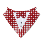 PawsIndia Berrys Pattern Tuxedo Bandana With Matching Bow For Pets