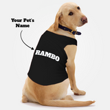 Paws Basic Customized Dog T-Shirt - Black