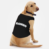 Paws Basic Customized Dog T-Shirt - Black