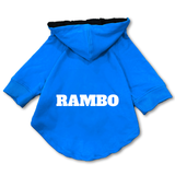 Paws Basic Customized Dog Hoodie - Blue