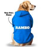 Paws Basic Customized Dog Hoodie - Blue