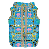 Pawsindia Traditional Nawabi Sky Blue Embroidered Kurta for Dogs | Ethnic Festive Wear