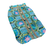 Pawsindia Traditional Nawabi Sky Blue Embroidered Kurta for Dogs | Ethnic Festive Wear