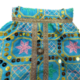 Pawsindia Traditional Nawabi Sky Blue Embroidered Kurta for Dogs | Ethnic Festive Wear