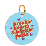 Customized Pet Id Tag - Breakin Hearts & Blasting Farts