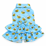 PawsIndia Bumble Bee Summer Dress For Pets - Blue