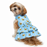 PawsIndia Bumble Bee Summer Dress For Pets - Blue