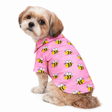 PawsIndia Bumble Bee Summer Shirt For Pets - Pink