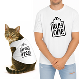 PawsIndia Signature Twinning Set – Parent & Cat - Buy 1 Get 1 Free- White
