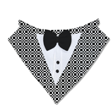 PawsIndia Checkers Tuxedo Bandana With Black Bow For Pets