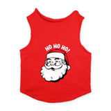 PawsIndia Sleeveless Printed Dog & Cat Christmas T-Shirt - HO HO HO
