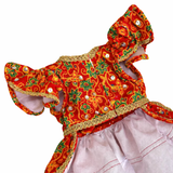 PawsIndia Traditional Red Maharani Dress for Dogs – Limited Edition