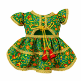 PawsIndia Traditional Green Maharani Dress for Cats – Limited Edition