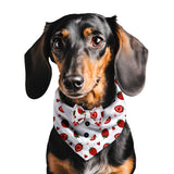 PawsIndia Strawberry  Pattern Tuxedo Bandana With Matching Bow For Pets