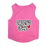 PawsIndia Sleeveless Printed Cat T-Shirt - Daddy's Boy