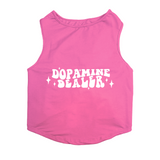 PawsIndia Sleeveless Printed Dog T-Shirt - Dopamine Dealer