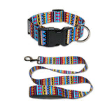 Pawsindia Ethnic Printed Nylon Collar & Leash set for Dogs - Large/ X-Large