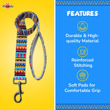 Pawsindia Colorful Ethnic Nylon Leash for Dogs with a Padded Handle