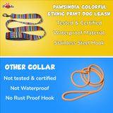 Pawsindia Colorful Ethnic Nylon Leash for Dogs with a Padded Handle