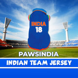 Pawsindia Dog Indian Cricket Jersey With Collar