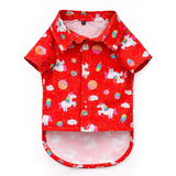 PawsIndia Unicorn Summer Shirt For Pets - Red