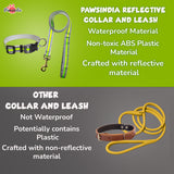 Pawsindia Reflective Nylon Collar & Leash set for Small Dogs - Green