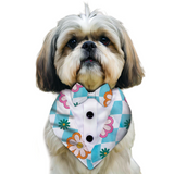 PawsIndia Garden Pattern Tuxedo Bandana With Matching Bow For Dogs