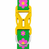PawsIndia Pink Daisy Printed Collar for Dogs & Cats