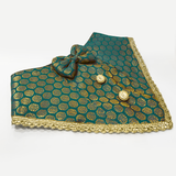 PawsIndia Traditional Royal Brocade Tuxedo For Pets - Aqua Green| Ethnic Festive Wear