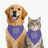 PawsIndia Pet Bandana - Hello I'm Probably Anxiouos