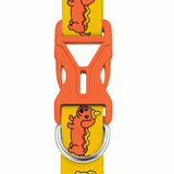 PawsIndia Hot Dog Printed Collar & Leash Set for Dogs & Cats