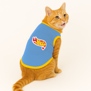 PawsIndia Ribbed Sleeves Printed Cat T-Shirt - Hottie