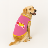 PawsIndia Ribbed Sleeves Printed Dog T-Shirt - Hottie