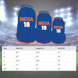 Pawsindia Dog Indian Cricket Jersey With Collar