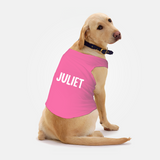 PawsIndia Sleeveless Printed Dog T-Shirt - Juliet