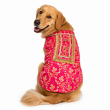 Pawsindia Traditional Royal Zari Kurta For Dogs - Pink