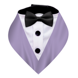 PawsIndia Lilac Tuxedo Bandana With Black Bow For Pets