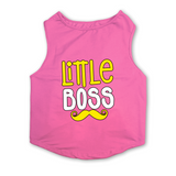 PawsIndia Sleeveless Printed Dog T-Shirt - Little Boss