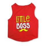 PawsIndia Sleeveless Printed Dog T-Shirt - Little Boss