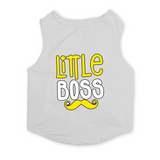 PawsIndia Sleeveless Printed Dog T-Shirt - Little Boss