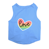 PawsIndia Sleeveless Printed Dog T-Shirt - Love