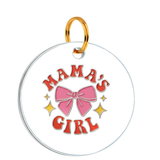 Customized Pet Id Tag - Mama's Girl - White