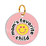 Customized Pet Id Tag - Mom's favorite Child - Pink