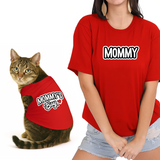 PawsIndia Signature Twinning Set – Parent & Cat - Mommy & Mommy's Boy - Red