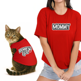 PawsIndia Signature Twinning Set – Parent & Cat - Mommy & Mommy's Girl - Red